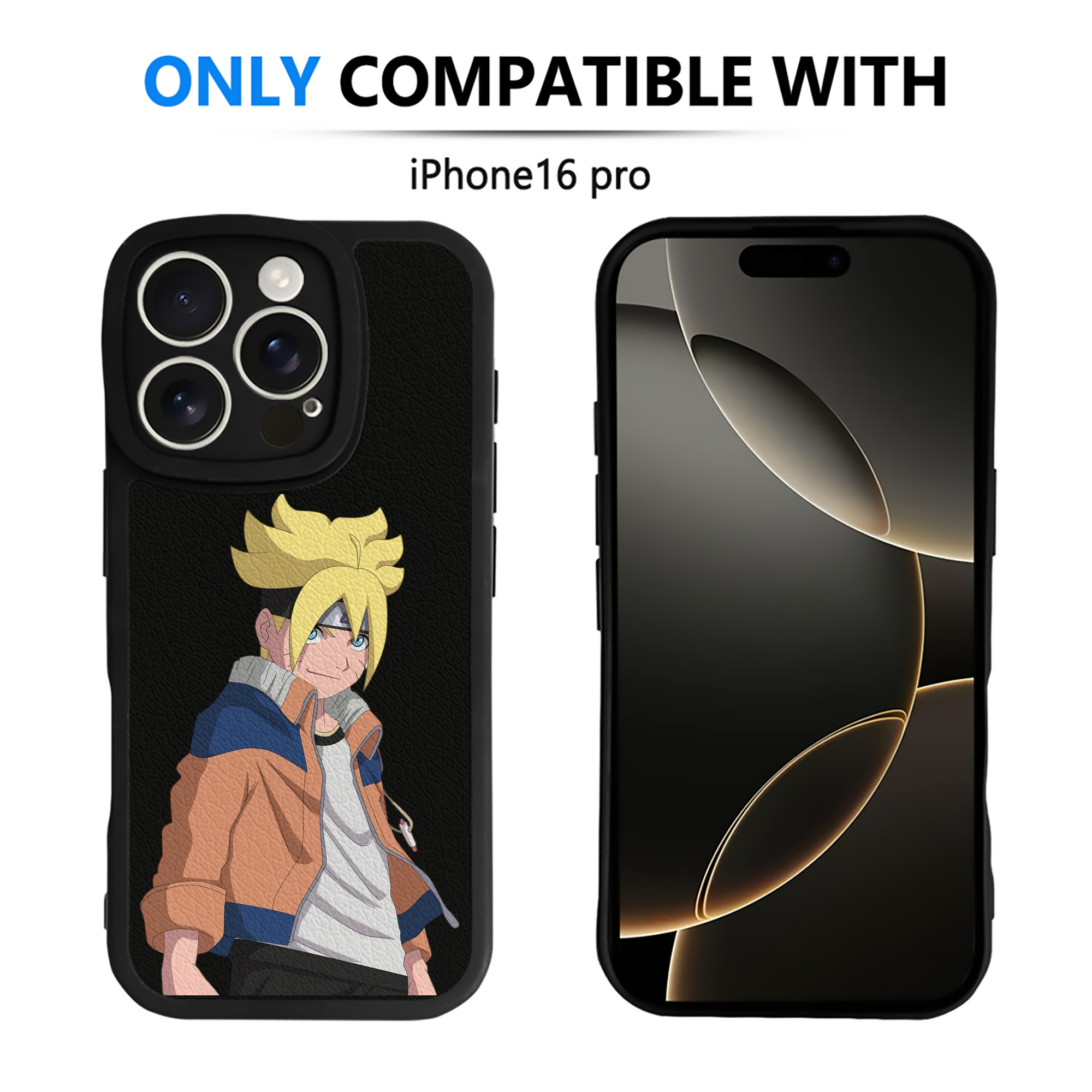 （画像用） NARUTO -ナルト- うずまき ナルト Uzumaki Naruto 【iPhone 16シリーズ対応】シリコンスマホケース（レザー調） 材質：シリコン